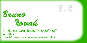 bruno novak business card